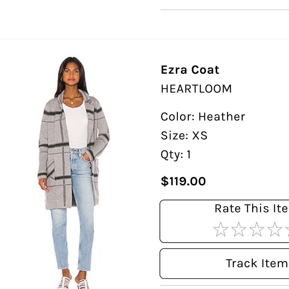 Ezra coat from Revolve